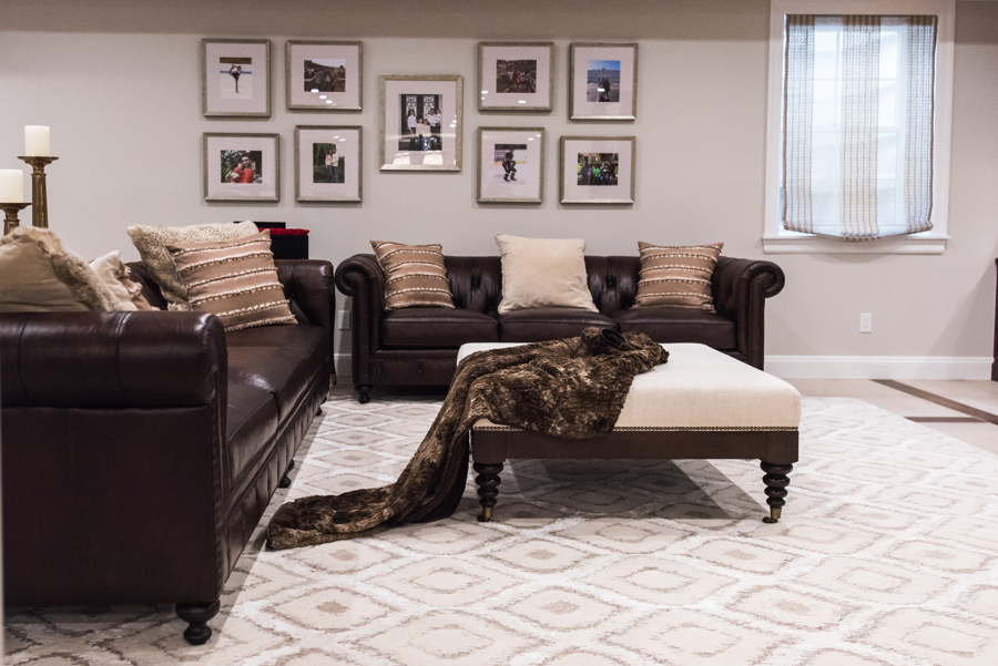 ottoman-with-blanket-basement-interior-design