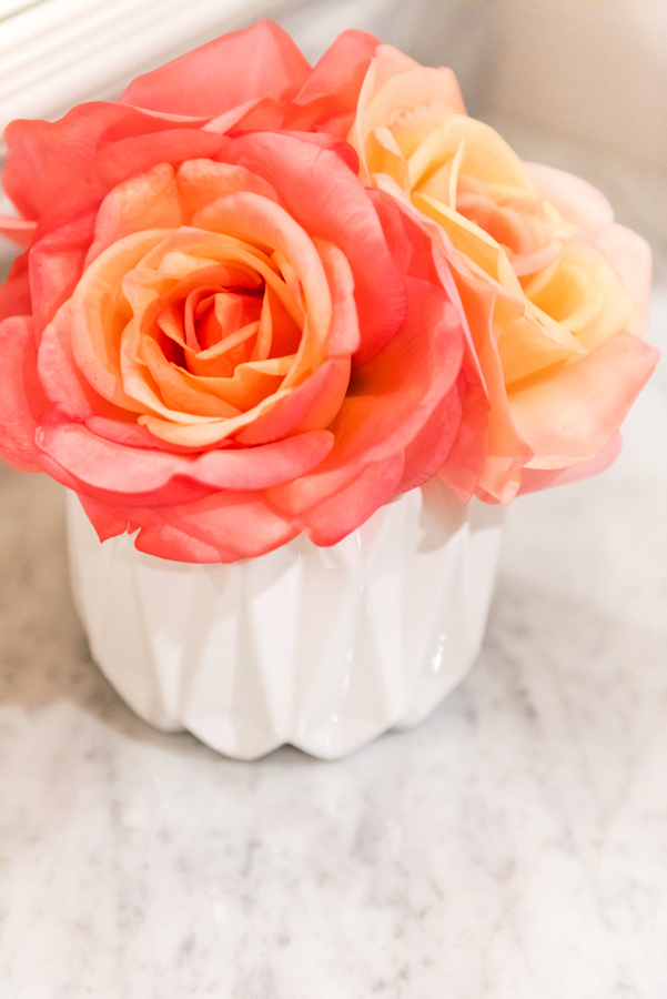 pink-yellow-roses-flowers-white-vase