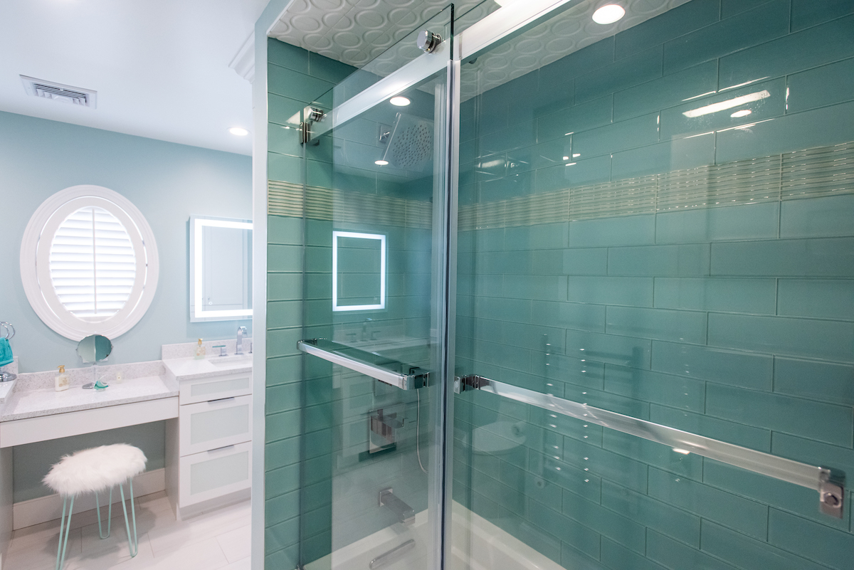 teal-tile-shower-glass-door-melissa-sacco-interiors
