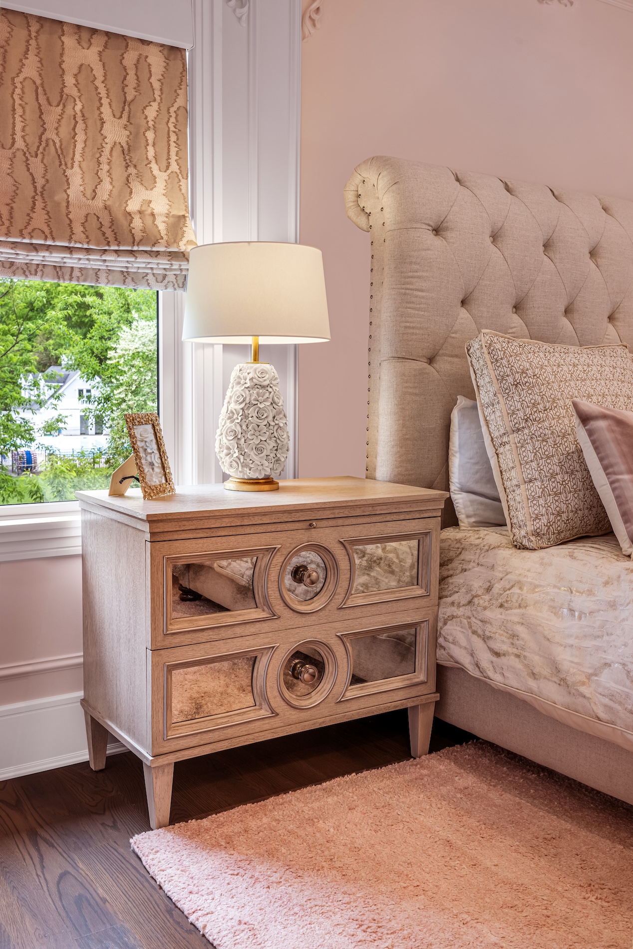 Girls Bedroom Interior Design Nightstand Detail