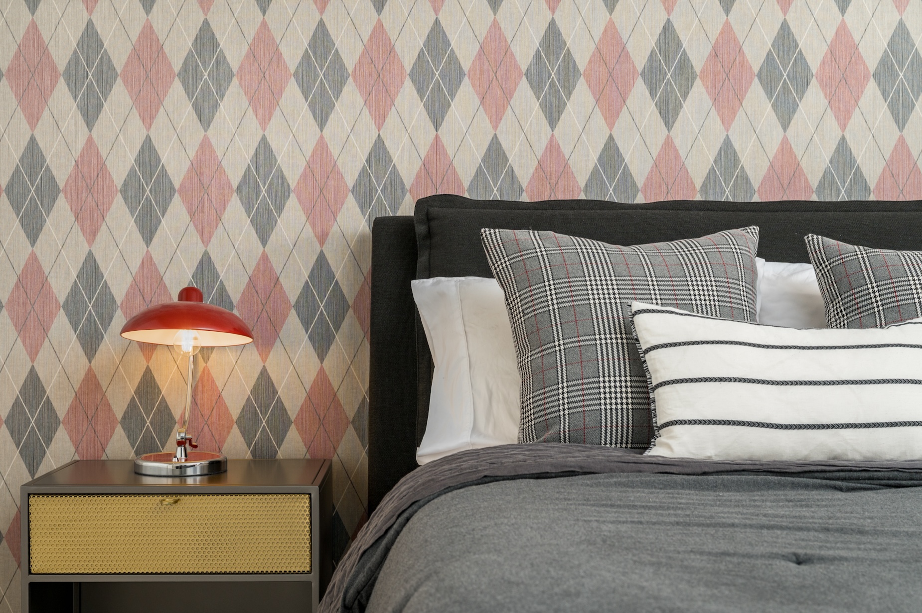 Argyle Wallpaper Wall Bedroom Wantagh Ny