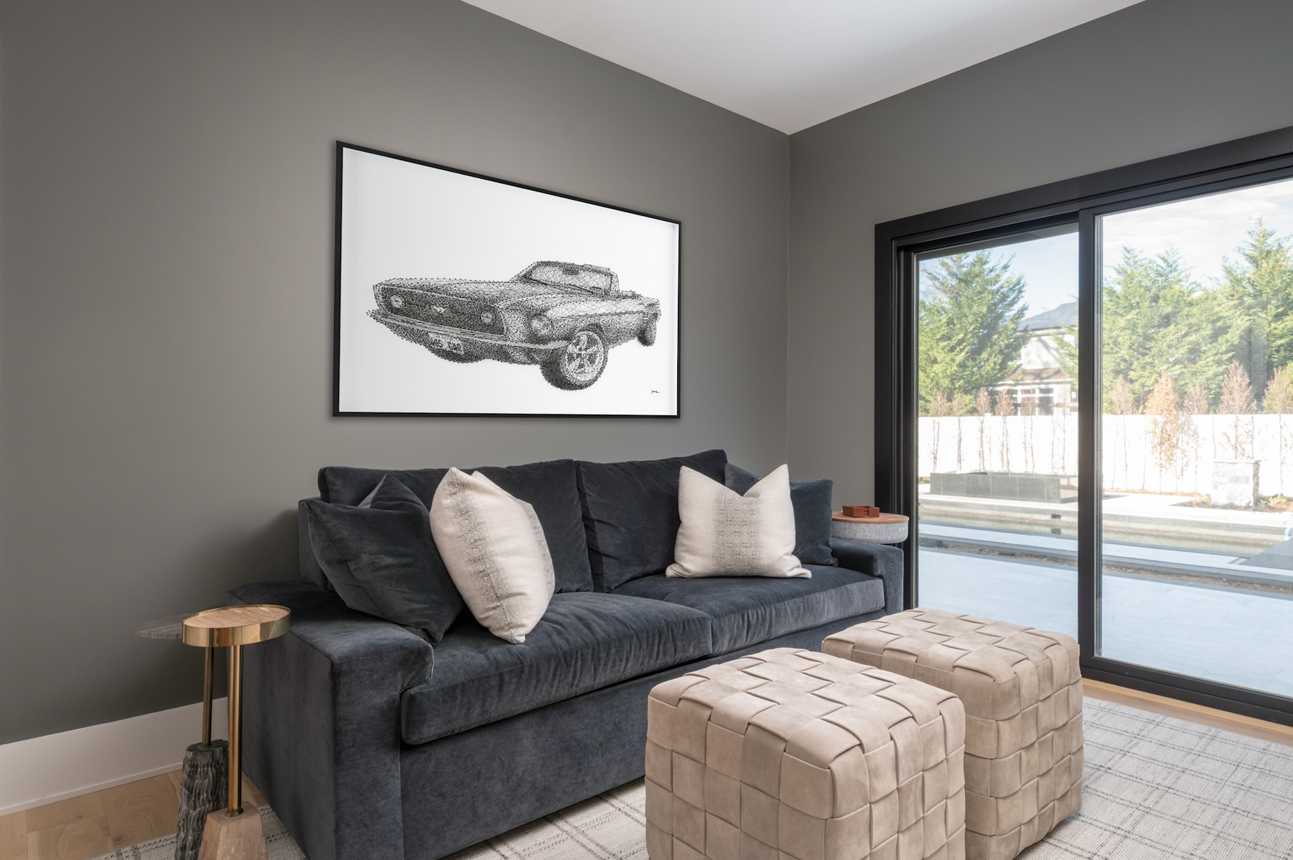 Sofa With Two Ottoman Footstools